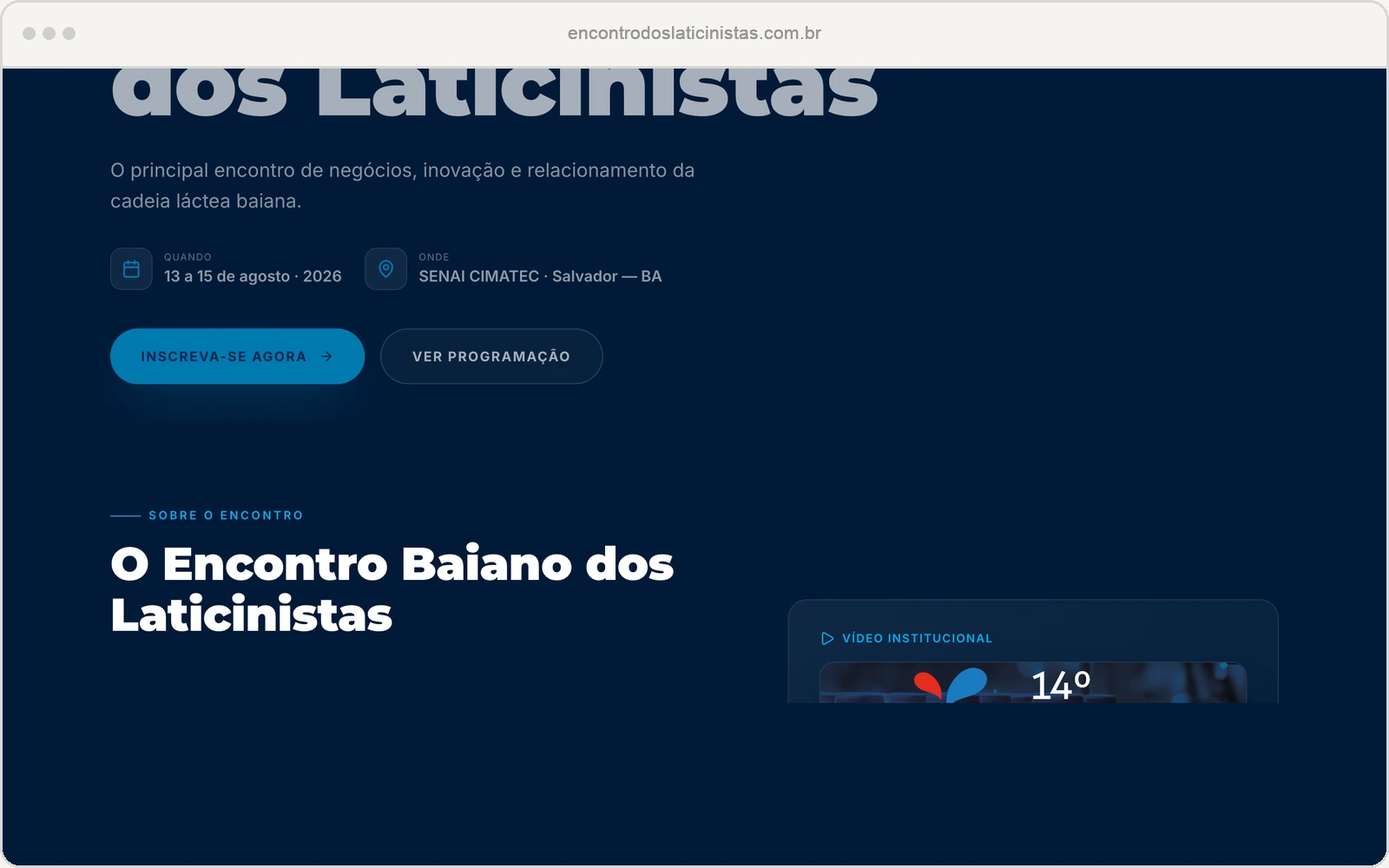 Site público Sindileite Bahia